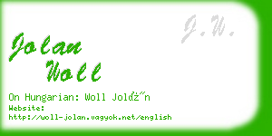 jolan woll business card